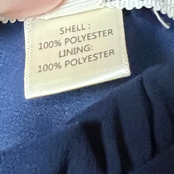 Monteau L Blue Peasant Blouse 3/4 Sleeve Boho Flowing Top Pleated Yoke Feminine - Picture 4 of 9